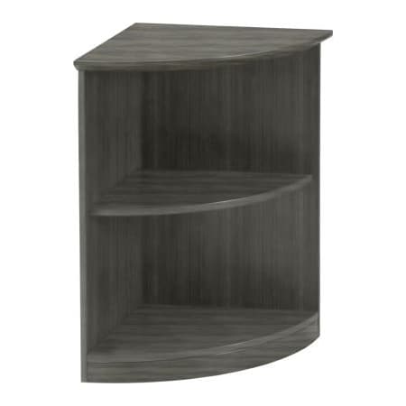 Safco Safco Medina Series Quarter-Round Corner 2 Shelf Bookcase Gray Steel MVBQ2LGS